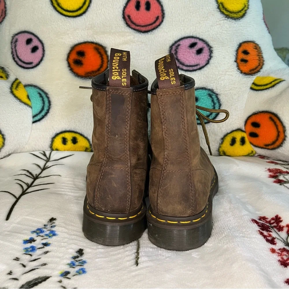 1460 CRAZY HORSE LEATHER LACE UP BOOTS - Picture 3 of 7